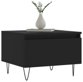 2 db fekete szerelt fa dohányzóasztal 50 x 46 x 35 cm