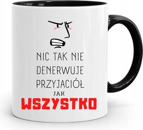 Fekete Bögre Barátnak Minden Idegesítő, fényképes nyomattal