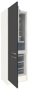 Yorki 60-as alulfagyasztós hűtős kamra szekrény fehér korpusz selyemfényű antracit fronttal