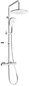 Mexen KX17 zuhanygarnitúra Kai termosztatikus csapteleppel, króm-fehér, 771501791-02