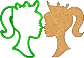 Mézeskalåcs lyukasztó Barbie baba diadémos koronåval 11cm