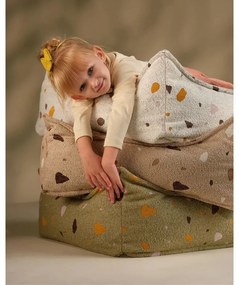 Világosbarna buklé-zsenília gyerek babzsákfotel Terrazzo Square – Wigiwama