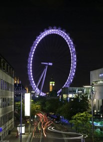 Poszter 20,5x28,4cm Londoni szem az éjszakában, Assaf Frank