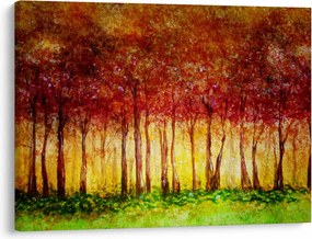 Kép - Lombhullató erdő festménye (70x50 cm)
