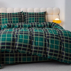 KOCKA zöld mikroszálas ágyneműhuzat Ágyneműhuzat mérete: 70 x 90 cm | 140 x 200 cm