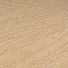 Lino Leaf világosbarna gyapjú szőnyeg, 160 x 230 cm - Flair Rugs