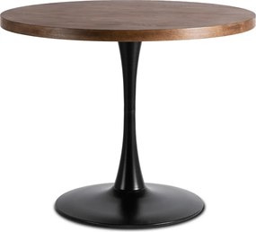 Étkezőasztal 100 cm méretben, rusztikus tölgy/fekete színben LINO