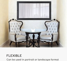 Casa Chic Wembley Fali tükör valódi fából Téglalap alakú 140 x 75 cm