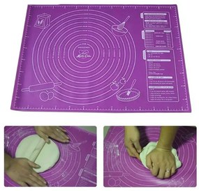 Konyhai szilikon sodródeszka 60 x 46 cm - lila