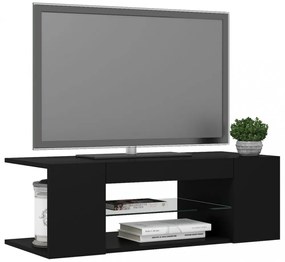fekete TV-szekrény LED lámpákkal 90 x 39 x 30 cm