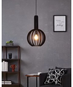 Eglo 900153 - Csillár zsinóron VELASCO 1xE27/40W/230V á. 31 cm fekete