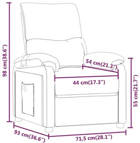 vidaXL sötétzöld szövet dönthető fotel