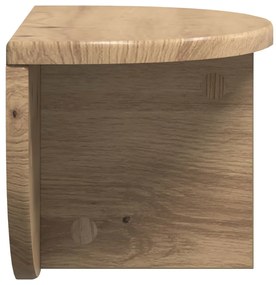 vidaXL Falpolc Falra szerelhető Artisan tölgy 38 x 19 x 19 cm Faanyag