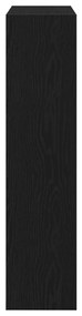 vidaXL Cipőtároló Flip Fiókkal Fekete Tölgy 80x21x87,5 cm