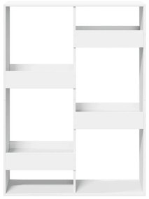 fehér szerelt fa könyvespolc 100 x 33 x 135 cm