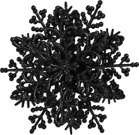 Karácsonyfadísz fekete Hópehely Karácsonyra Karácsony