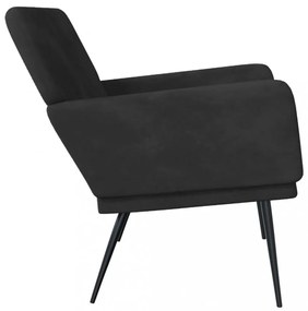 fekete bársonypad 108x79x79 cm