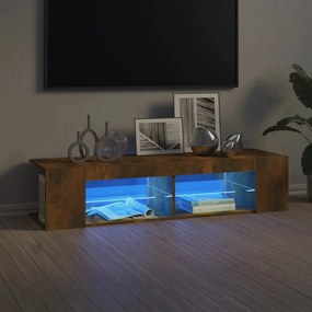 Füstös tölgy színű TV-szekrény LED-ekkel 135 x 39 x 30 cm