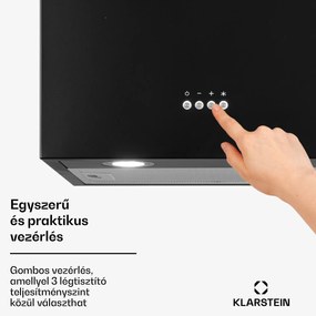 Klarstein Structura, páraelszívó, elszívás/keringetés, 641 m³/ó, A energiahatékonysági osztály, LED, fekete