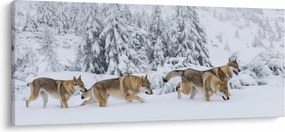 Kép - Farkasok a hegyekben (120x50 cm)