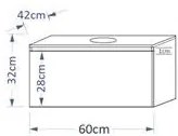 MODE 60 cm-es mosdószekrény fekete- LIKE I, LIKE II.