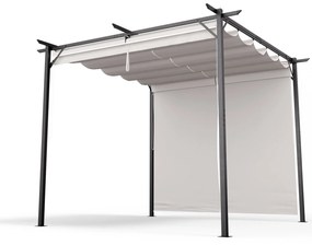 Blumfeldt Pantheon Robust, pergola, 3 x 3 m, oldalsó redőnyökkel, időjárásálló porszórt acél