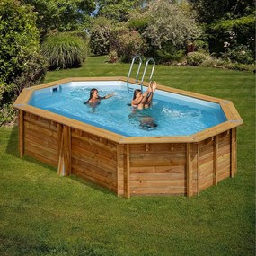 GRE TIMBER ovális fa medence 620 x 395 x 136 cm