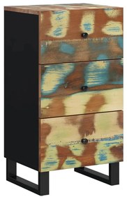 újrahasznosított fa tálalószekrény 3 fiókkal 40x33,5x75 cm