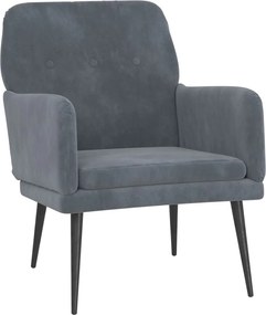 vidaXL sötétszürke bársonyfotel 62x79x79 cm