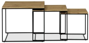 Dohányzóasztal 60×60 cm, MDF, Vad Tölgy. AF-3008 OAK