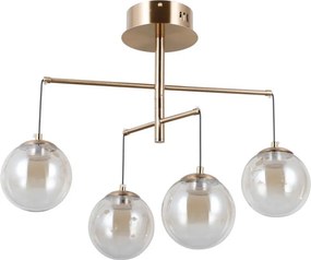 ITALUX PND-34381-4-HBR VELADA Mennyezeti Csillár Borostyán, Arany LED IP20