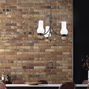 Brilagi - LED Csillár láncon COTTAGE 3xE14/40W/230V bükkfa/fehér