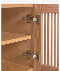 Natúr színű ülőkés cipőtartó tölgyfa dekorral Beyla – Kave Home