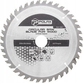 Fűrésztárcsa faipari körfűrészhez 210 x 30.0/25.4 40Т Polax