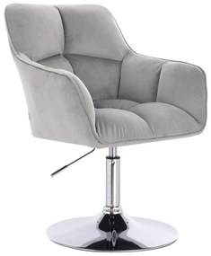 HR550N Acél modern velúr szék krómozott lábbal