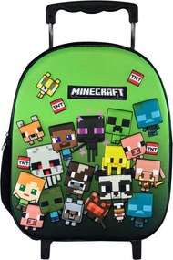 Minecraft Characters gurulós ovis 3D hátizsák, táska 32 cm