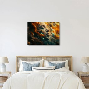 Üveg kép - Arc az űrben (70x50 cm)