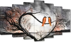 Vászonkép 140x80 Összefont fák Szerelem