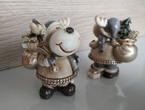 Rénszarvas figura puttonnyal