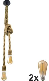 Polux LED Csillár zsinóron ROPE 2xE27/10W/230V LEDSA0629