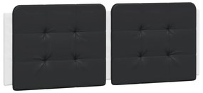 fehér és fekete ágykeret LED-ekkel matrac nélkül Zadar 140 x 190 cm