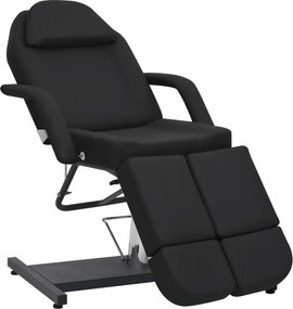 vidaXL fekete műbőr kozmetikai kezelőszék 180 x 62 x 78 cm