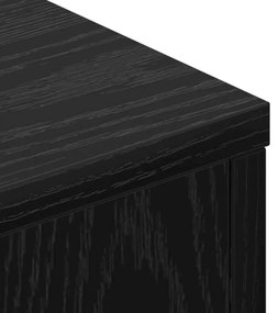 Fejtámla polcokkal Fekete tölgy 140 x 17 x 104,5 cm Faanyag