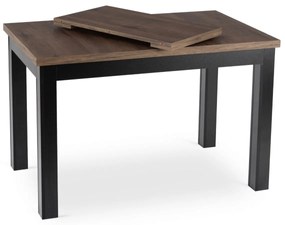 Bővíthető Étkezőasztal Dió/Fekete Színben. SKUBI 120–160 cm