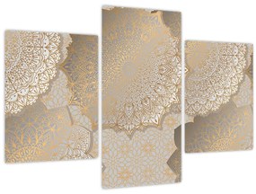 Kép - Mandalák arany tónusokban (90x60 cm)
