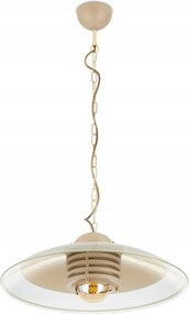 Konyhai Függő Lámpa Bézs-Arany 1xE27 47 cm Üveg Konyha Taupe Loft