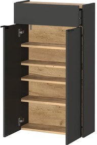 Antracitszürke-natúr színű előszoba bútor Ameca – Germania