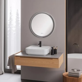 Brilagi-LED dimmelhető, fűthető tükör LED háttérvilágítással ALU PRO LED/18W/230V átmérő 60 cm IP44 fényes króm