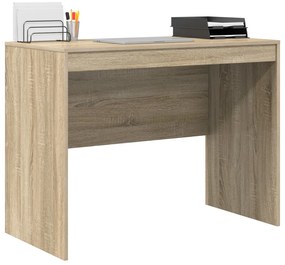 vidaXL Íróasztal Sonoma tölgy MDF Sonoma tölgy furnérral 100 x 50 x 76 cm