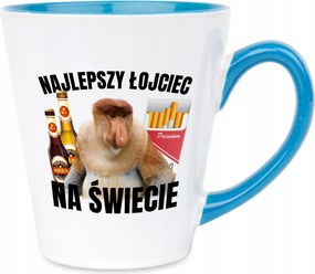 Latte Bögre 350ml Kék Ajándék Legjobb Fejes Minta MIx